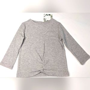 Chelsea & Violet babys Grey Heather 12M Rib Knit Twist long sleeve blouse